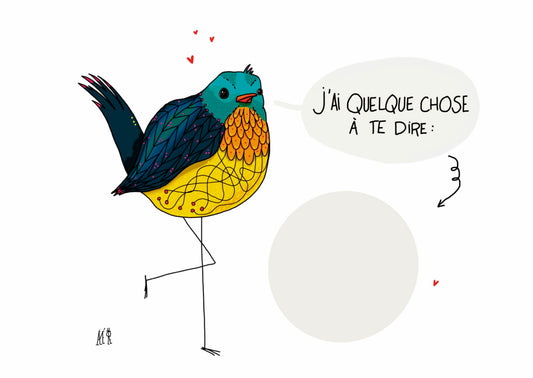 Carte à personnaliser : vous notez le mots important dans le cercle et y collez ensuite le sticker. Le destinataire n'aura plus qu'à gratter le rond pour découvrir le mot.