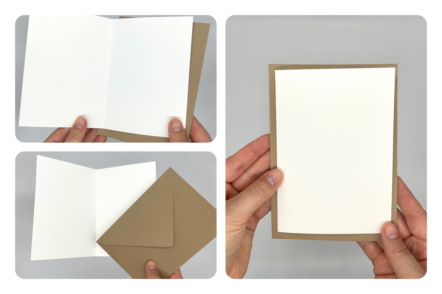 Photo représentant une carte double de format a6. Pour que le client puisse avoir une idée de la taille de la carte à personnaliser.