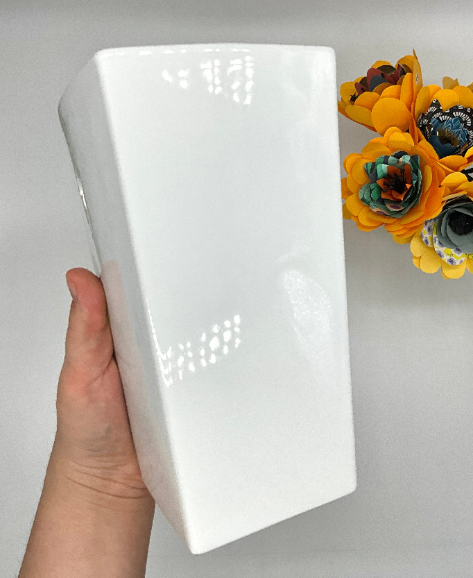 photo d'un grand vase carré à personnaliser