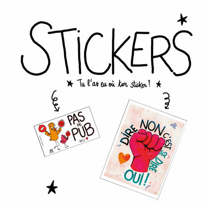 Stickers avec un message, autocollant boite aux lettres, stop pub