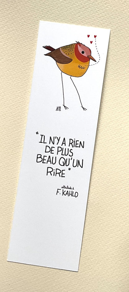 Marque-pages Oiseau mignon et Frida Kahlo