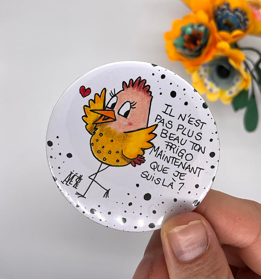 magnet ou aimant pour frigo représentant un oiseau 